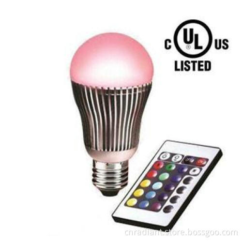 CUL Approved RGB LED Bulb with remote controlled.